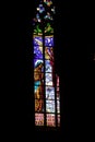 Stained glass windows, church of Santa Maria del Mar, Barcelona, Spain