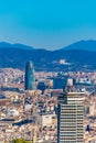 Aerial View Barcelona City, Spain Royalty Free Stock Photo