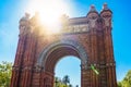 Barcelona, Spain-July 13, 2023. Arc de Triomf, Arc de Triomf, monument in Barcelona, Spain. Designed by JosÃÂ© Vilaseca