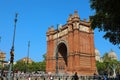 BARCELONA, SPAIN - JULY 11, 2018: The Arc de Triomf is a triumph Royalty Free Stock Photo