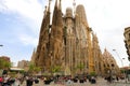 BARCELONA, SPAIN - JULY 12, 2018: The Basilica i Temple Expiatori de la Sagrada Familia, Barcelona, Catalonia, Spain Royalty Free Stock Photo