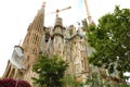 BARCELONA, SPAIN - JULY 12, 2018: The Basilica i Temple Expiatori de la Sagrada Familia, Barcelona, Catalonia, Spain Royalty Free Stock Photo