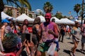 BARCELONA, SPAIN - JULY 9, 2016: Holi festival Royalty Free Stock Photo