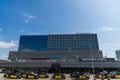 Barcelona, Spain - July 31, 2019: Barcelona Sants train station on a sunny day