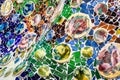 Barcelona, Spain - July 5, 2016:Tile mosaics of Casa Battlo in Barcelona