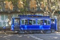 Touristic tram Tibidabo, Tramvia Blau, Blue tramway, Barcelona Royalty Free Stock Photo