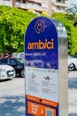 Barcelona, Spain- June 6, 2023. AMBici, Barcelona's metropolitan bike-sharing service, Spain Royalty Free Stock Photo