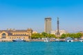 BARCELONA, SPAIN, JUNE 30, 2019: Mirador de Colom column in Barc