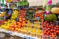 People Shopping For Healthy Fresh Fruits And Vegetables For Sale In Fruit Market Royalty Free Stock Photo