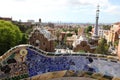 Top of the entrance house from Park Guell in Barcelona