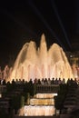 Barcelona Spain: the Magic Fountain Royalty Free Stock Photo