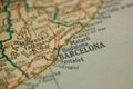 Barcelona Spain Map Royalty Free Stock Photo