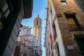 BARCELONA, SPAIN - MARCH 2, 2019: Cathedral of the Holy Cross and Saint Eulalia.