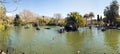 Tourists in Boats in Parc de la Ciutadella in Barcelona, Spain