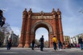 Triumph Arch of Barcelona. Arc de Triomf was built as the main gate for 1888 Barcelona World Fair by Josep Vilaseca i Casanovas.