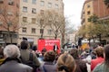 Barcelona, Spain - 07 may 2019: city mayor Ada Colau gives a press conference during re election campaign for party