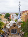 Barcelona, Spain. May 2019. Colorful architecture by Antonio Gaudi. Parc Guell is the most important park in Barcelona. Spain Royalty Free Stock Photo