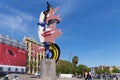 BARCELONA, SPAIN - MAY 15, 2017: El Cap de Barcelona. Is a surrealist sculpture created by American Pop artist Roy Lichtenstein
