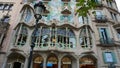 Barcelona, Spain - May 23 2023: The facade of the house Casa Battlo The house was designed by Antoni Gaudi Royalty Free Stock Photo