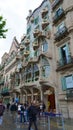 Barcelona, Spain - May 23 2023: The facade of the house Casa Battlo The house was designed by Antoni Gaudi Royalty Free Stock Photo