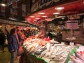 Barcelona, Spain. May 2019 : Famous La Boqueria market - one of the oldest markets Established in 1217 in Europe that still