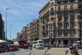 BARCELONA, SPAIN - MAY 16, 2017: Hotel Ginebra on the Rambla de Catalunya st. and view to the Ronda de la Universitat st. in the Royalty Free Stock Photo