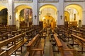 BARCELONA, SPAIN - MAY 16, 2017: Interior of the catholic Church of Our Lady of Bethlehem Iglesia de La Madre de Dios de Belen in