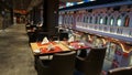 Barcelona, Spain - May 25, 2023: Interior of Japanese restaurant or sushi bar on board cruise ship or flagship of MSC