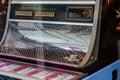 Barcelona, Spain - May 10, 2022. A jukebox, also known in Spanish as sinfonola, is a partially automated device that plays music Royalty Free Stock Photo