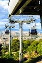 Montjuic funicular, panaramic view of Barcelona