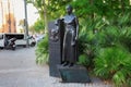 BARCELONA, SPAIN - MAY 15, 2017: Monument of the memory of politician Lluis Companys and his friend - poetess Julia Conxita. He