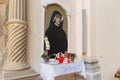 BARCELONA, SPAIN - MAY 15, 2017: Portrait of the Saint Maria Faustyna Kowalska in The church of San Agustin. She was a Polish