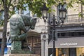 The sculpture Bull-thinker, Barcelona