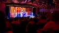 Barcelona, Spain - May 25, 2023: The show at theater at cruise liner or ship on board cruise ship or flagship of MSC