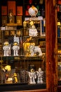 Barcelona, Spain - May 26 2022: Small Souvenir Shop In Gothic Quarter. Cute Astronauts in Spacesuits.