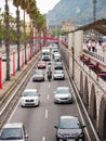 Barcelona, Spain. May 2019. Traffic near the beach in Barcelona Royalty Free Stock Photo