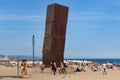 BARCELONA, SPAIN - MAY 15, 2017: View of the famous sculpture La Estrella Herida known as The Wounded Star or Los Cubos. Was