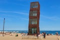 BARCELONA, SPAIN - MAY 15, 2017: View of the famous sculpture La Estrella Herida known as The Wounded Star or Los Cubos. Was