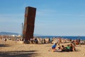 BARCELONA, SPAIN - MAY 16, 2017: View of the famous sculpture La Estrella Herida known as The Wounded Star or Los Cubos. Was