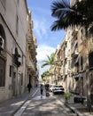 Barcelona, Spain, 14 November 2020: couple carrying groceries during coronavirus pandemic in Barcelona