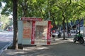 Barcelona, Spain - 5 November 2021: El Periodico de Catalunya newspaper stall, Illustrative Editorial