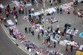 Illegal market of fake goods in Barcelona, Spain