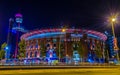 BARCELONA, SPAIN, OCTOBER 25,2014: Night view of Arenas shopping mall in Barcelona...IMAGE Royalty Free Stock Photo