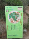 Barcelona/Spain - 8. october 2016: `Tourist go home` grafitti over sign in Park Guell