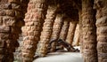 Barcelona, Spain. Park Guell. Antonio Gaudi Architecture Royalty Free Stock Photo