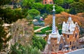 Barcelona, Spain. Park Guell. Gingerbread house Royalty Free Stock Photo