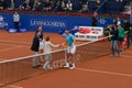 R.Nadal- D,Ferrer, players in The Barcelona Open, an annual tennis tournament for male professional player