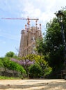 Sagrada Familia, beautiful cathedral in the spring time Royalty Free Stock Photo