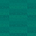 Barcelona, Spain seamless pattern