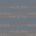 Barcelona, Spain seamless pattern Royalty Free Stock Photo